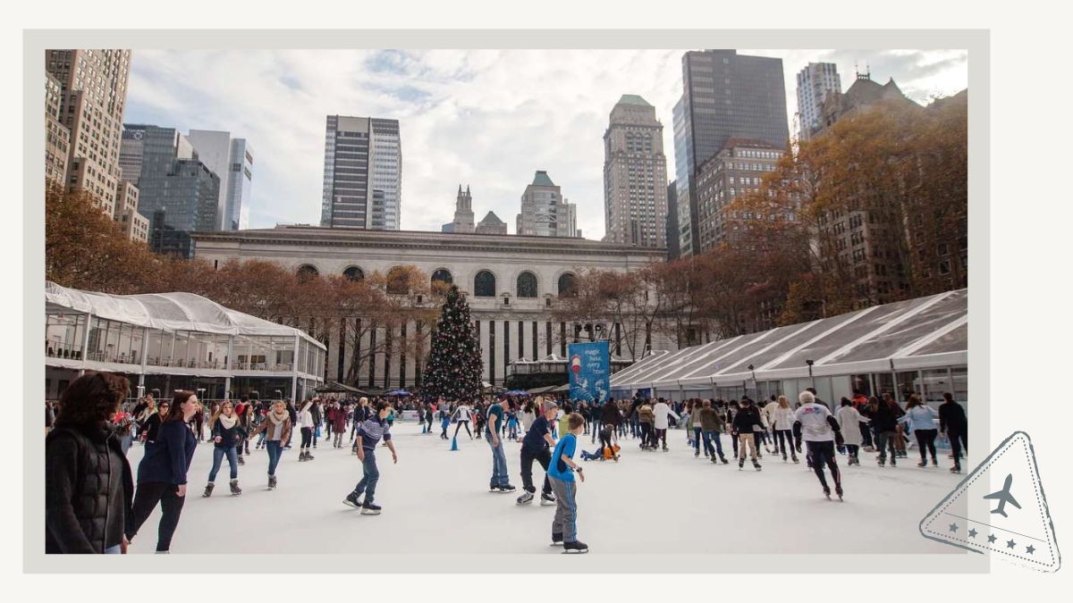 Bryant Park Skating Ring - Spending Christmas in New York