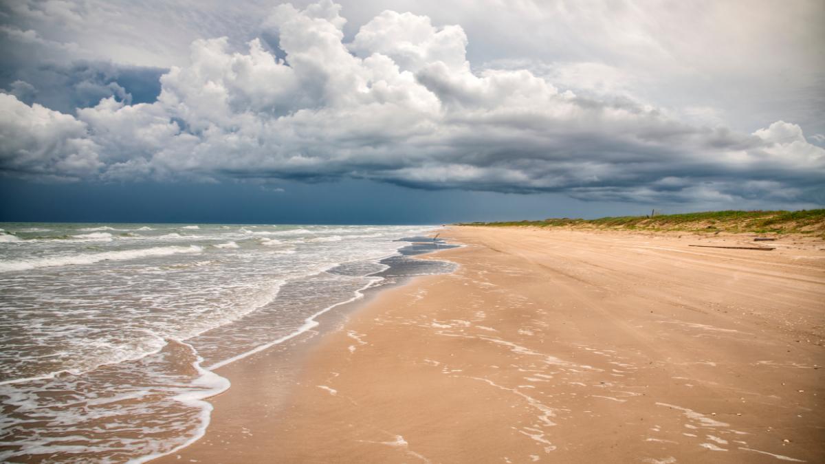 Secluded beach at South Padre Island