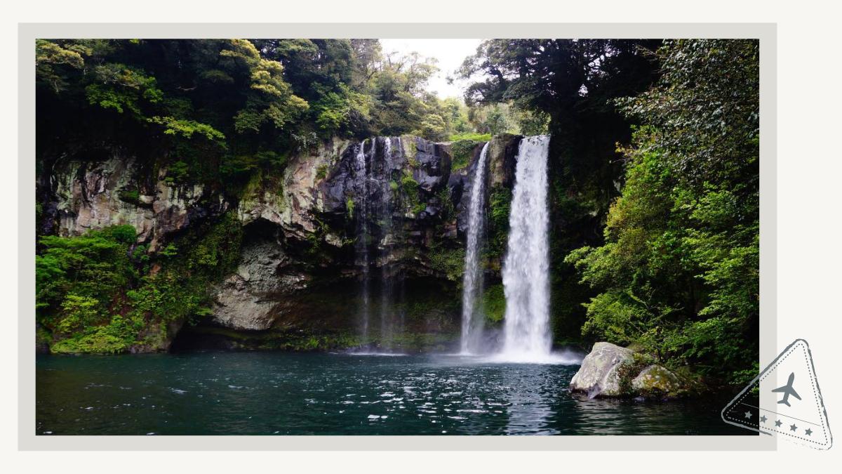 Cheonjiyeon Waterfalls at Jeju Island